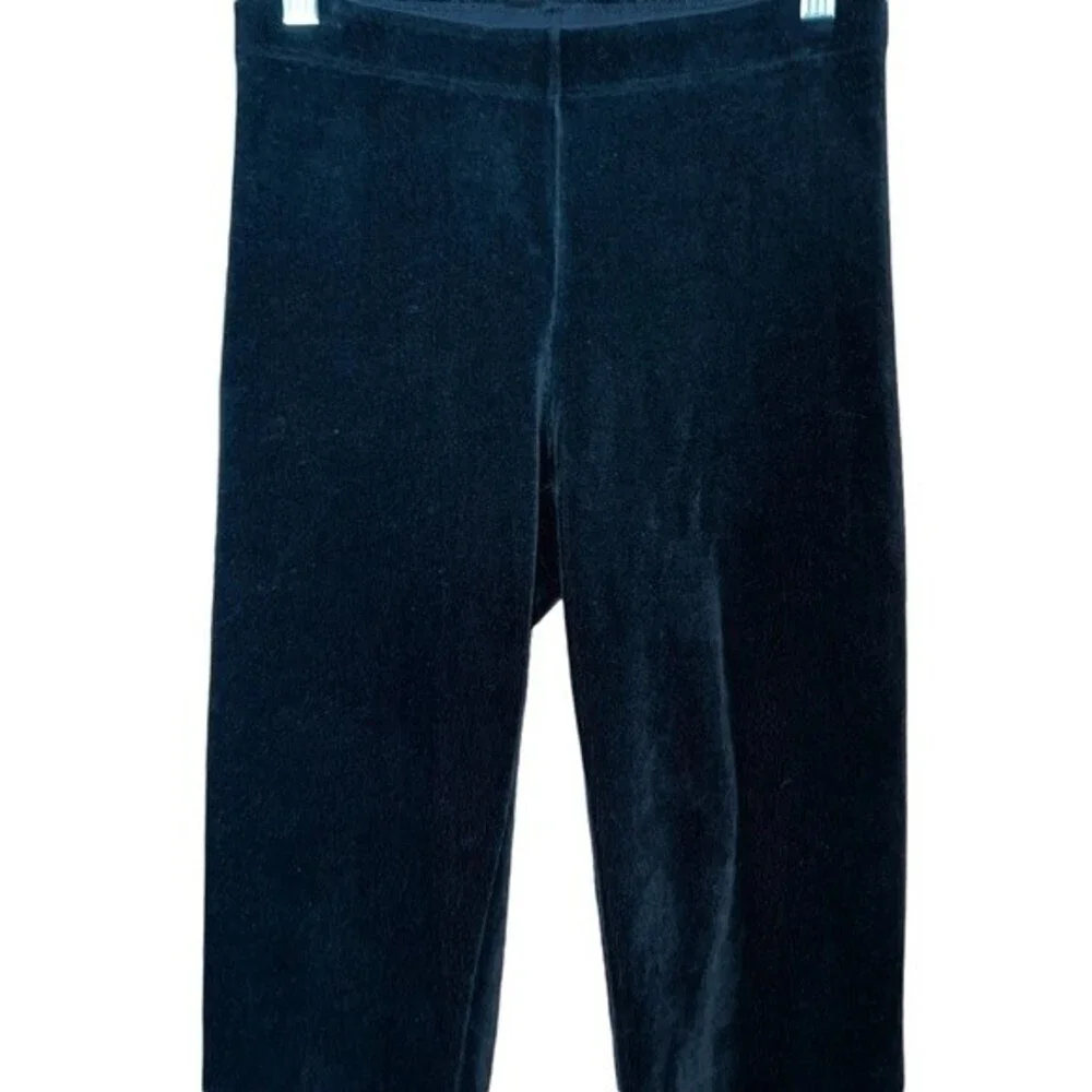VInce Stretch Soft Velour Textured Black Contemporary Minimalist Leggings Size S